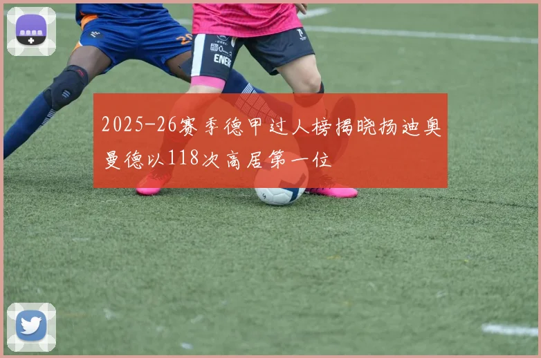 2025-26赛季德甲过人榜揭晓扬迪奥曼德以118次高居第一位